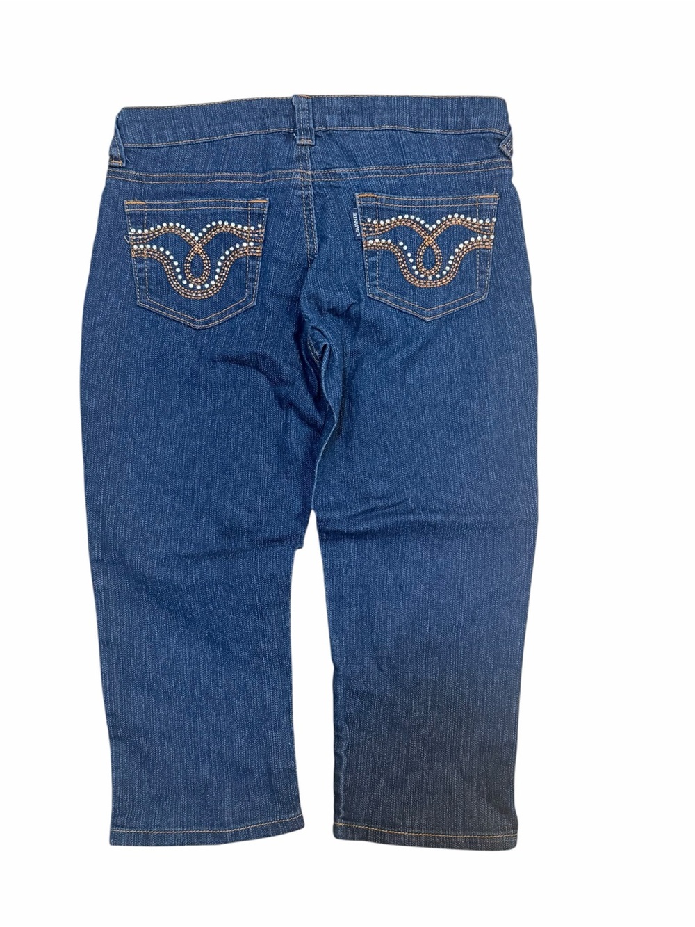 Lavante Y2K Studded Low Rise Dark Wash Capri Jeans